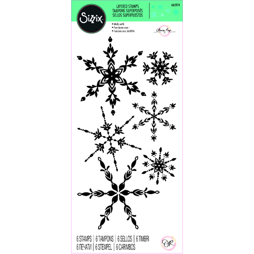 Sizzix Floating Snowflakes Layered Clear Stamps
