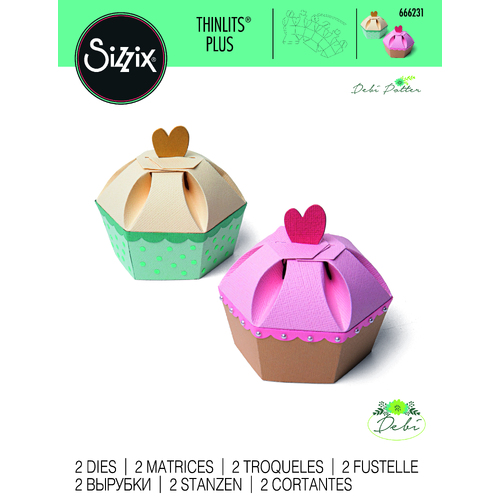 Sizzix Fabulous Cupcake Box Thinlits Plus Die Set