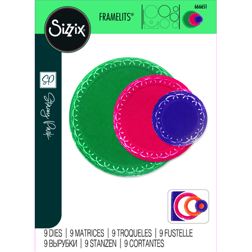 Sizzix Framelits Die Set 9PK - Fanciful Framelits, Alena Arched Circles by Stacey Park
