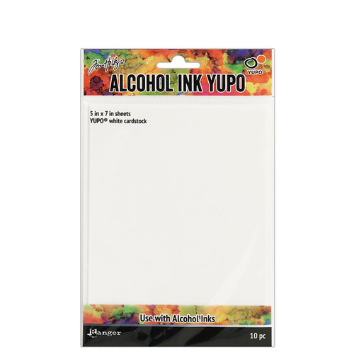 Tim Holtz Alcohol Ink Yupo Paper White 5x7" 10pk by Tim Holtz