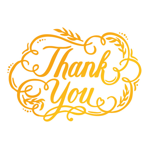 Ultimate Crafts Hotfoil Stamp Classic Sentiments Thank You