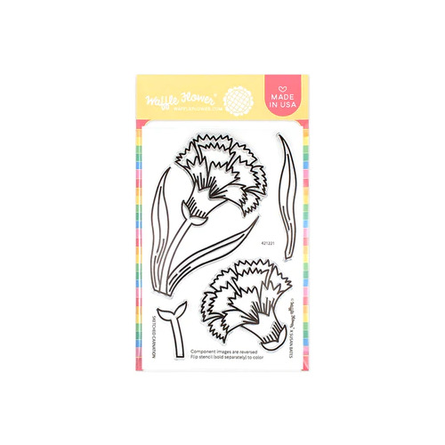 Waffle Flower Sketched Carnation Stamp Set