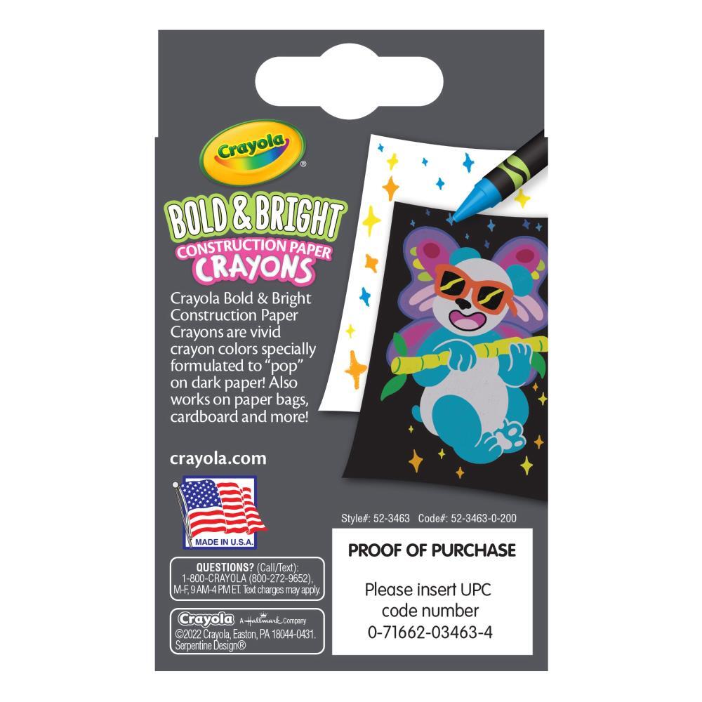 Crayola Bold & Bright Construction Paper Crayons