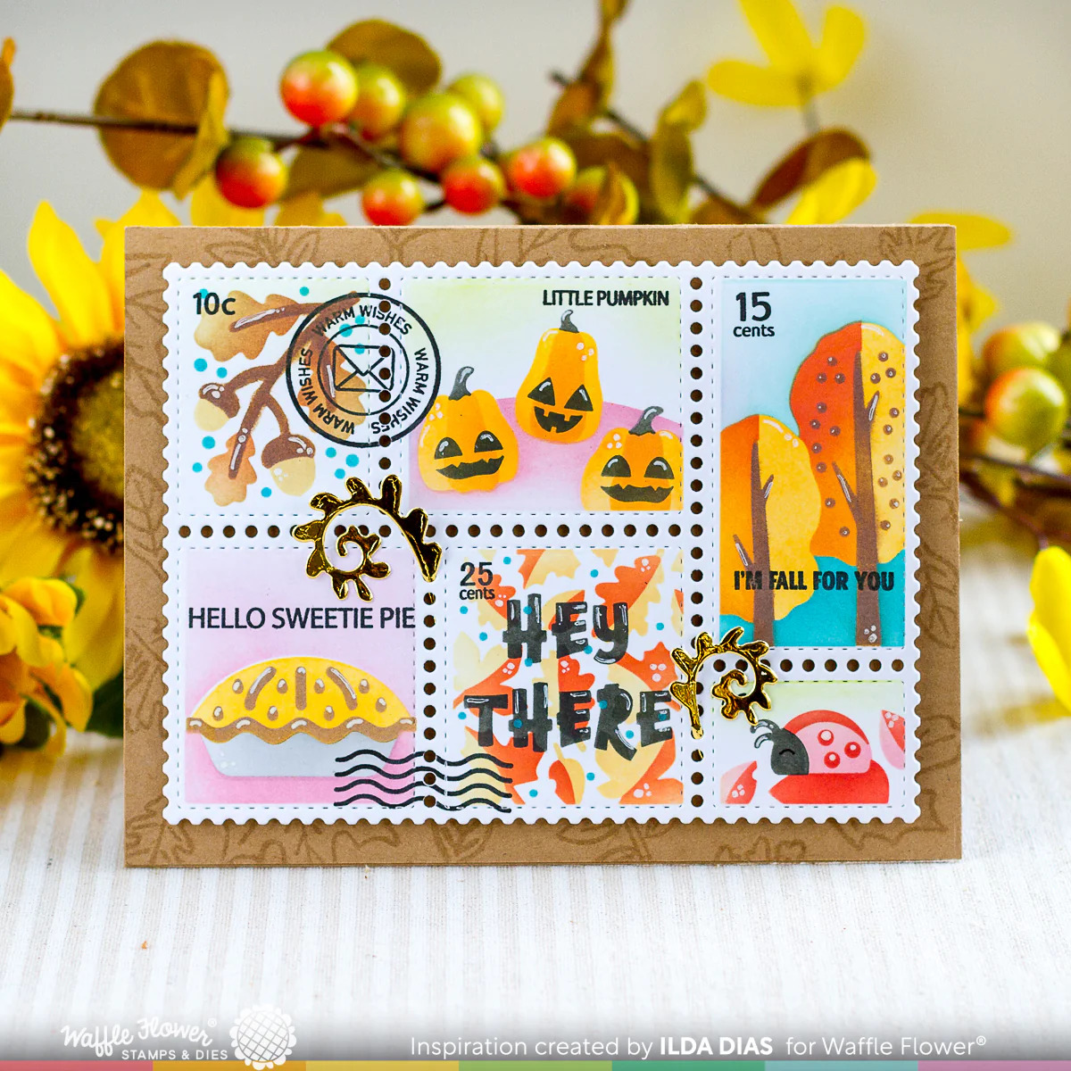 Tulips on Postage Stamps, Colourful Flower Stamps, floral postal stamp  card toppers for craft