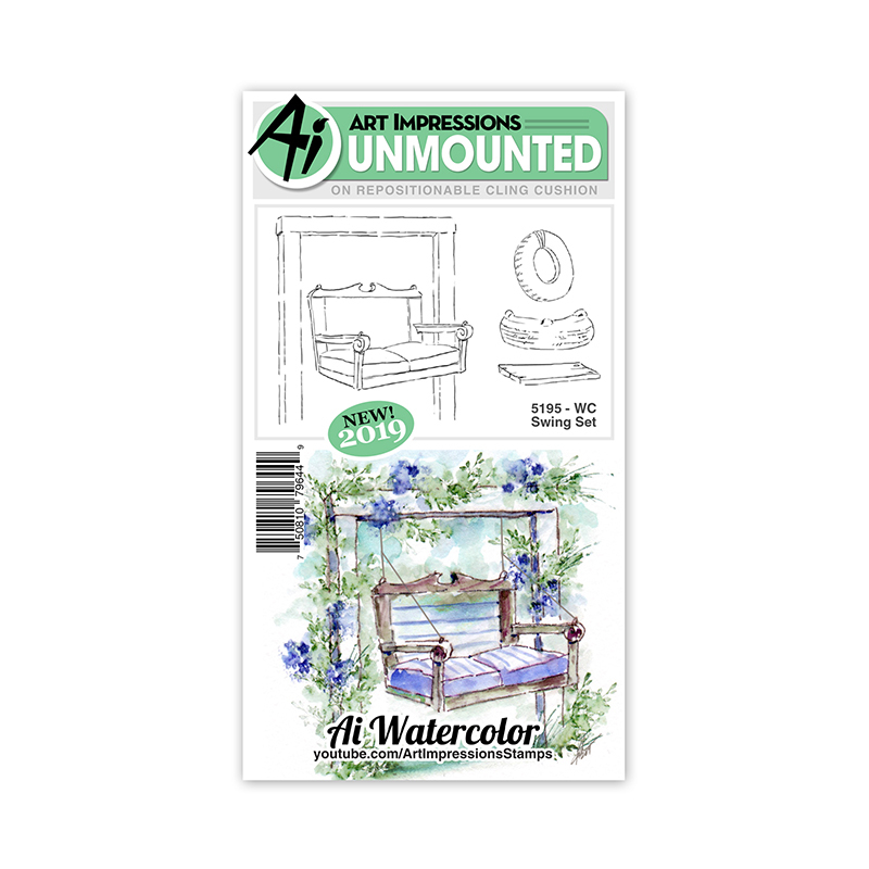 Art Impressions Watercolours Stamp Swing