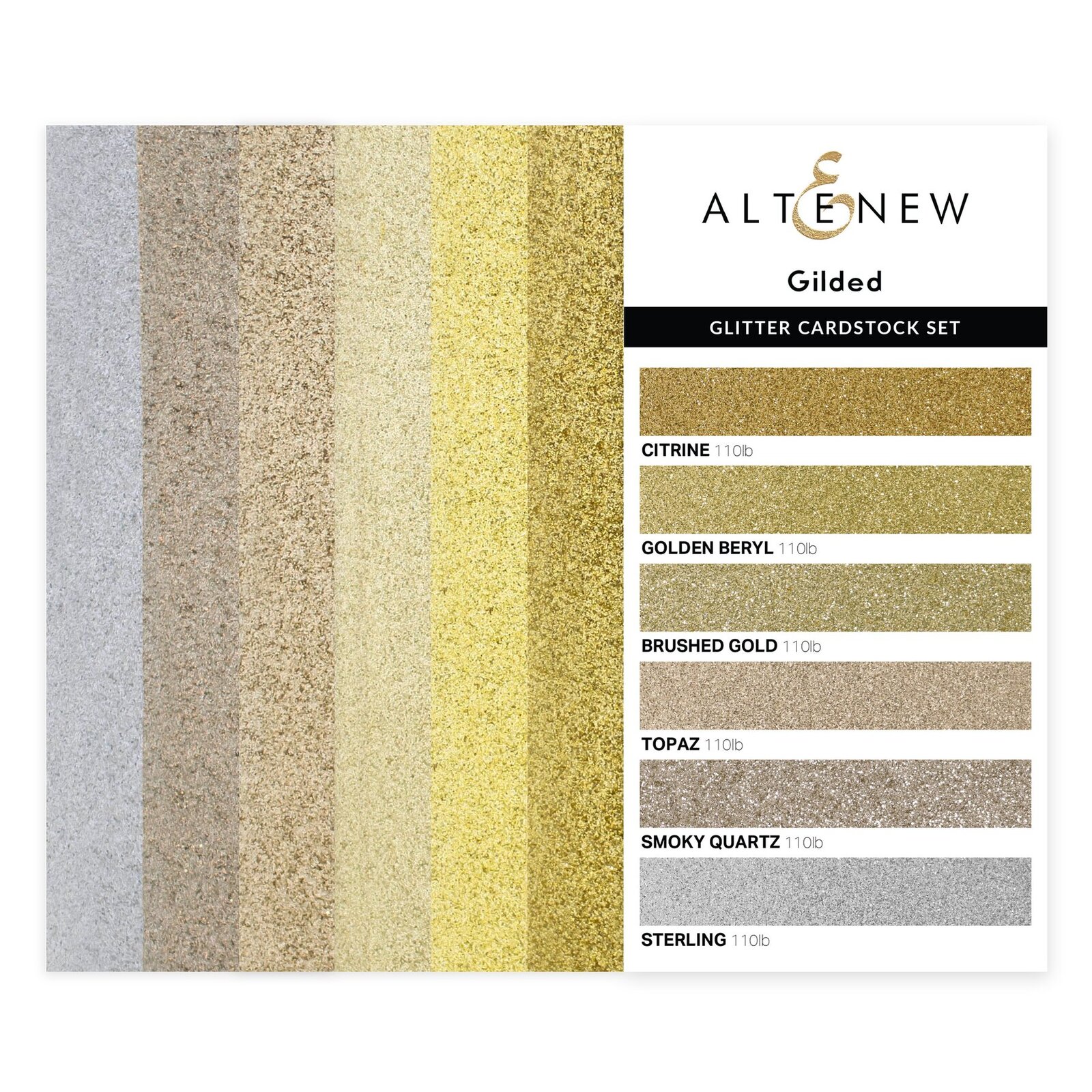 Altenew Gilded Glitter Cardstock Set