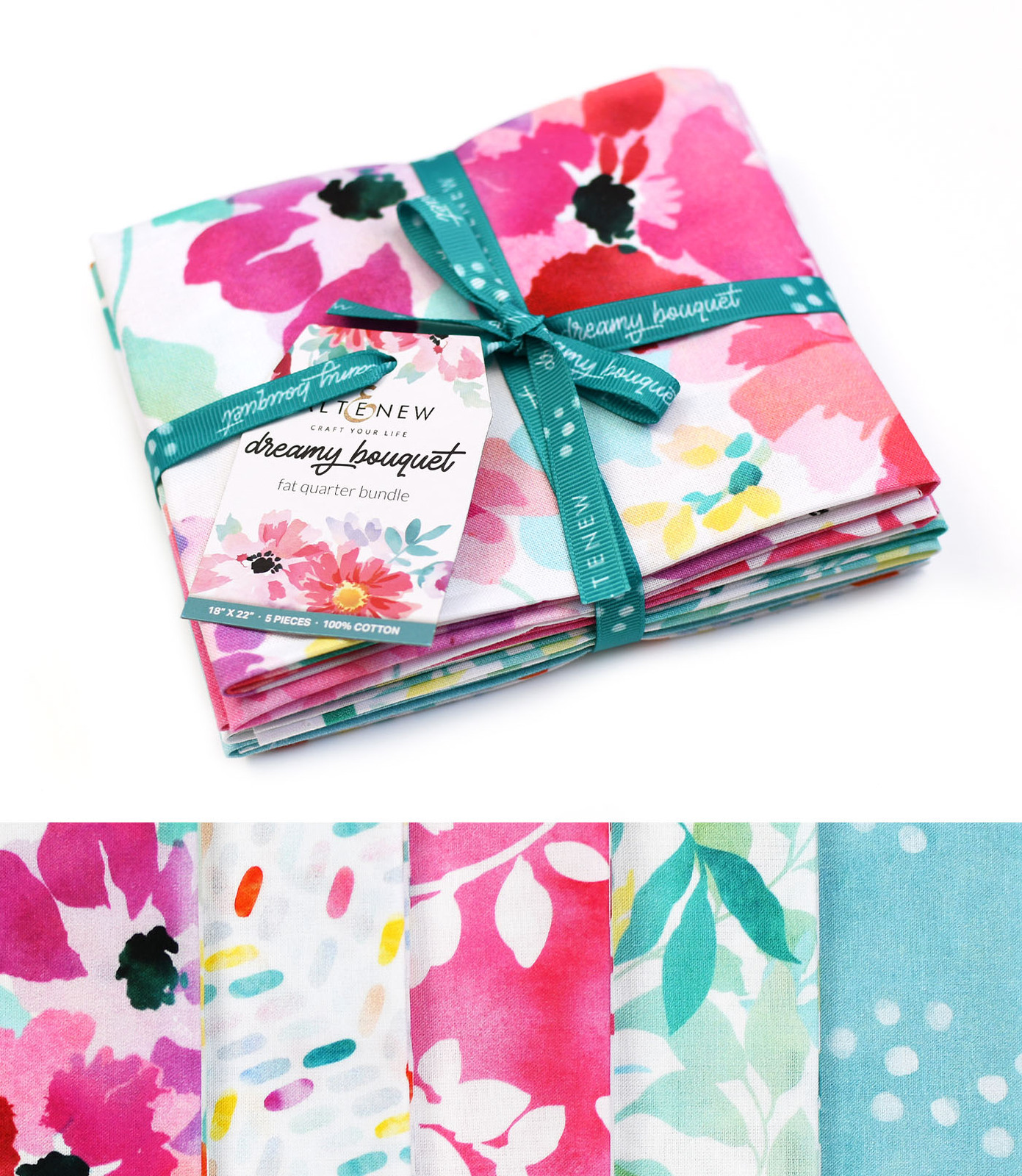 Altenew Dreamy Bouquet Fabric Fat Quarter Collection