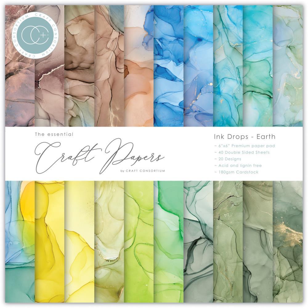 Craft Consortium Earth Ink Drops 6" Paper Pad