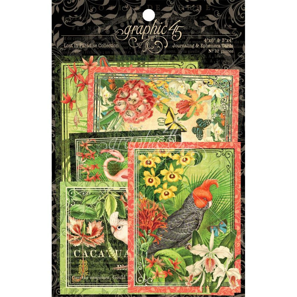 Other Crafting Paper Graphic 45 Garden Goddess Journaling Ephemera Cards 32 Pieces Crafts Casaalvarezrh Com