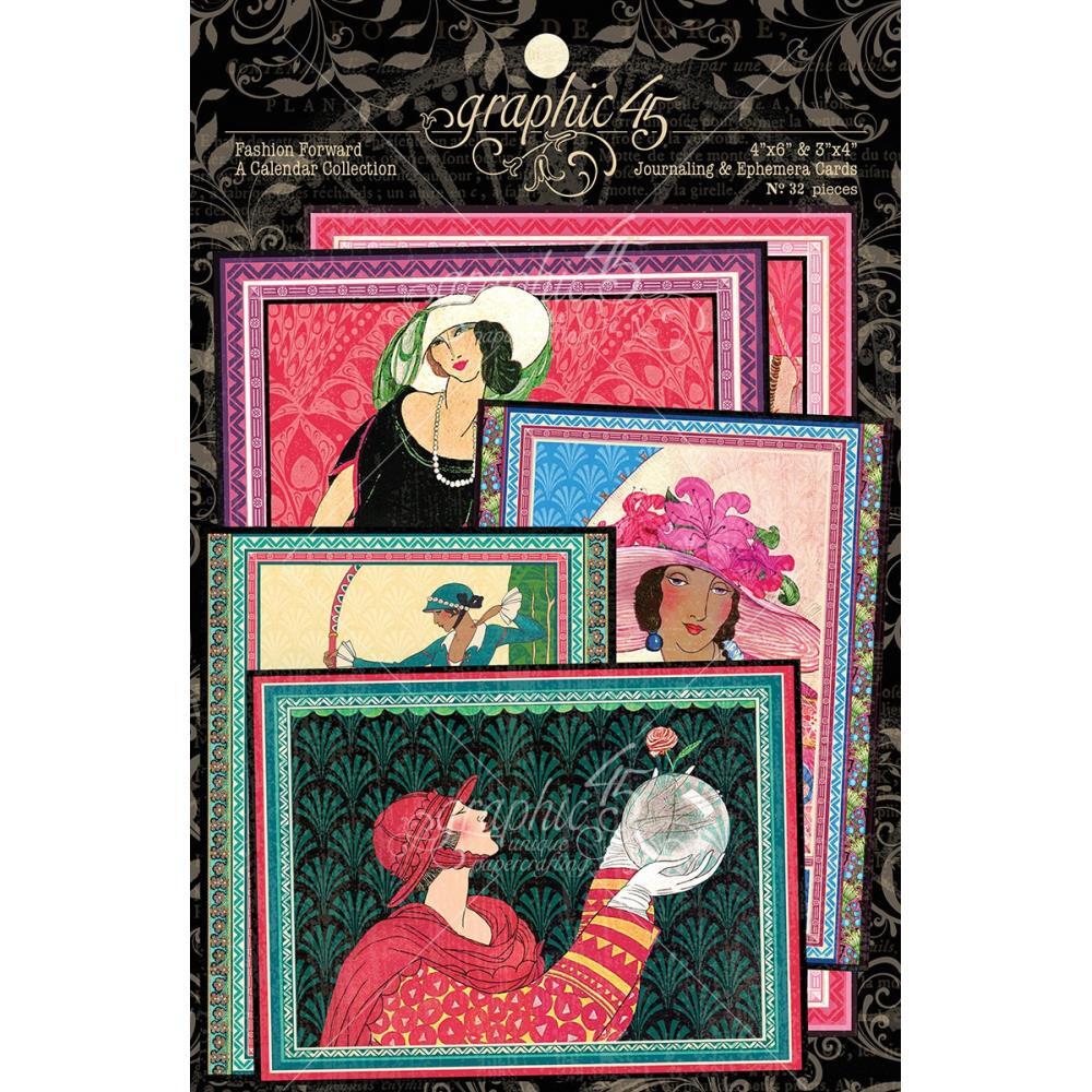 GRAPHIC 45 ~ LOVE NOTES ~ Journaling /& Ephemera Cards ~ 32 Pieces