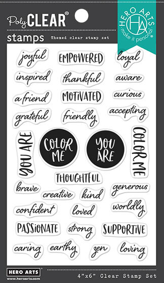 Hero Arts Color Me Words Stamp