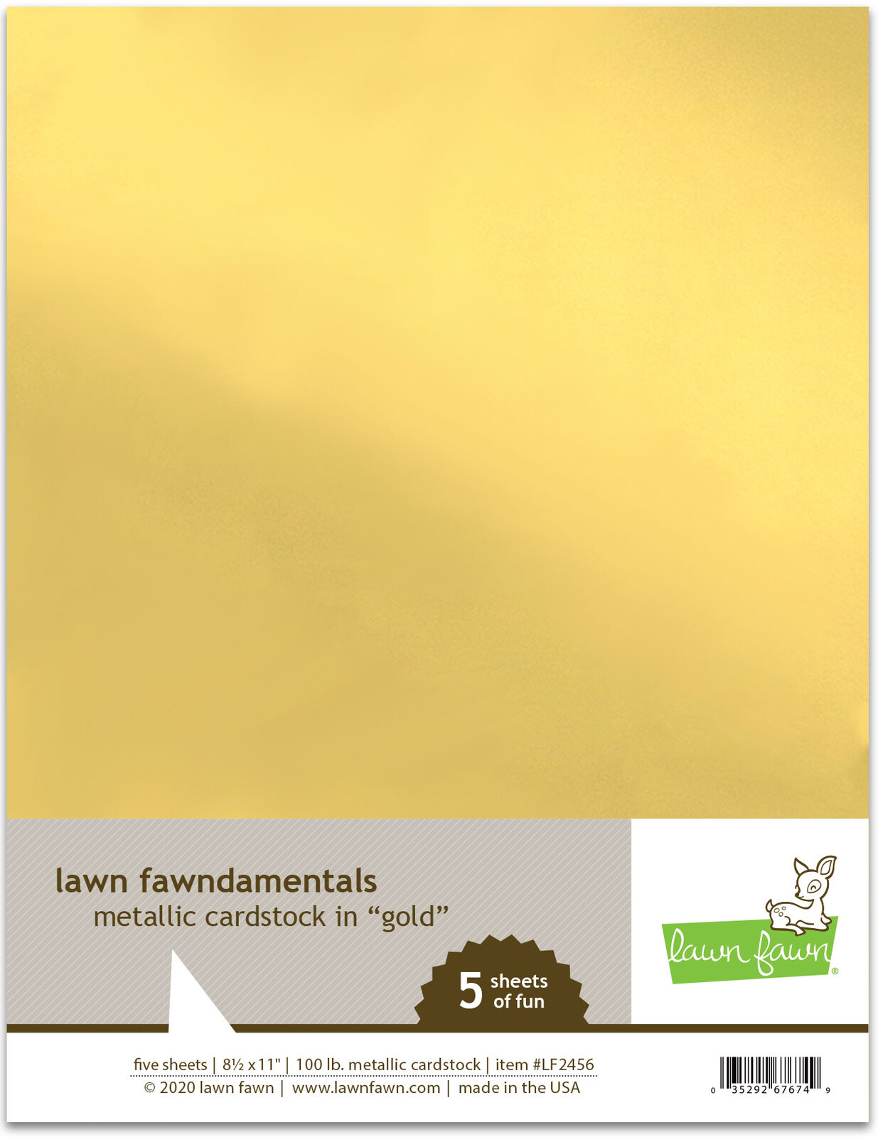 Lawn Fawn Metallic Cardstock Gold