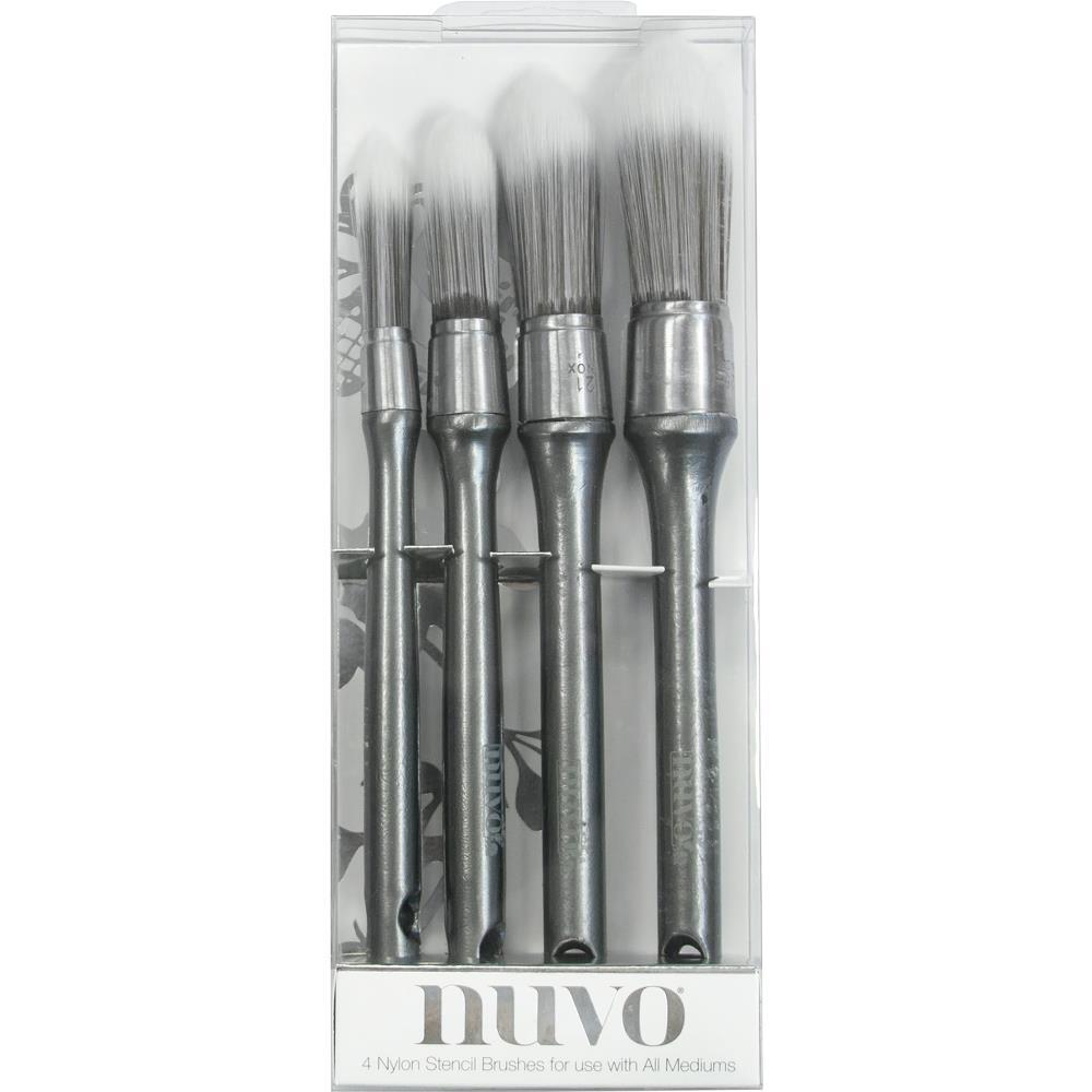 Nuvo Stencil Brushes<br><p>4pk</p>