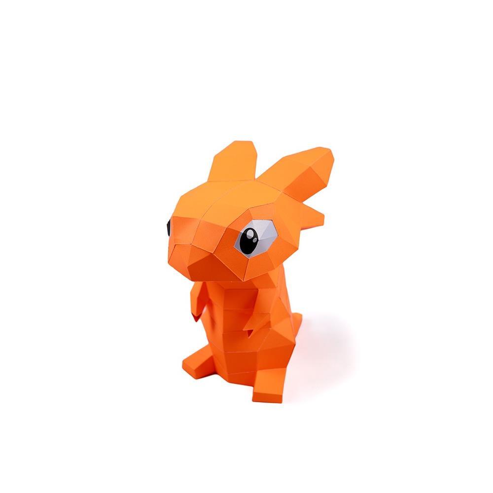 Papercraft World Orange Baby Dragon Dual-Use 3D Papercraft Model