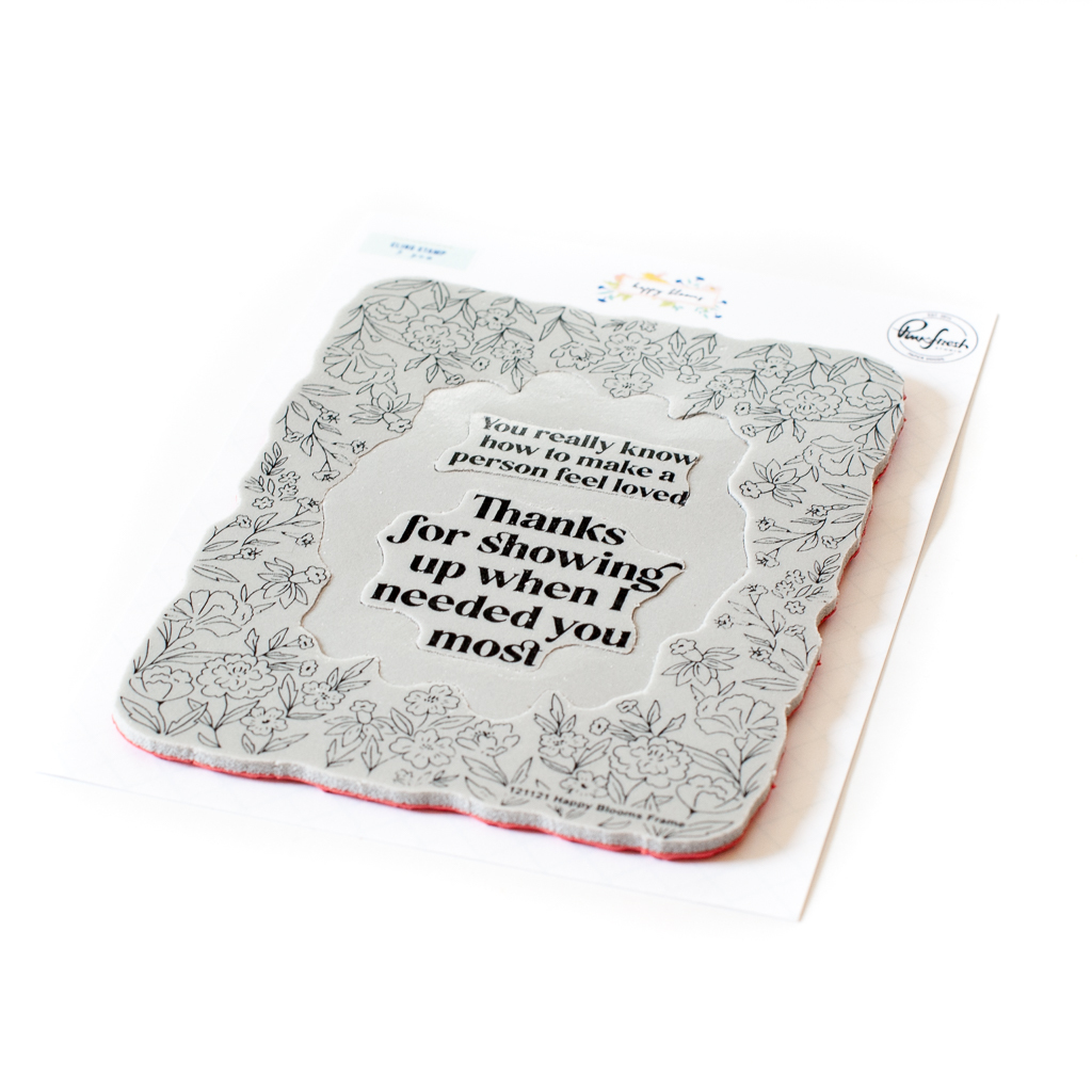 PinkFresh Studio Happy Blooms Frame Cling Stamp