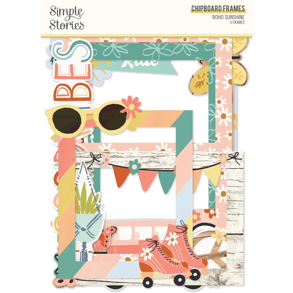 Simple Stories Boho Christmas Chipboard Stickers