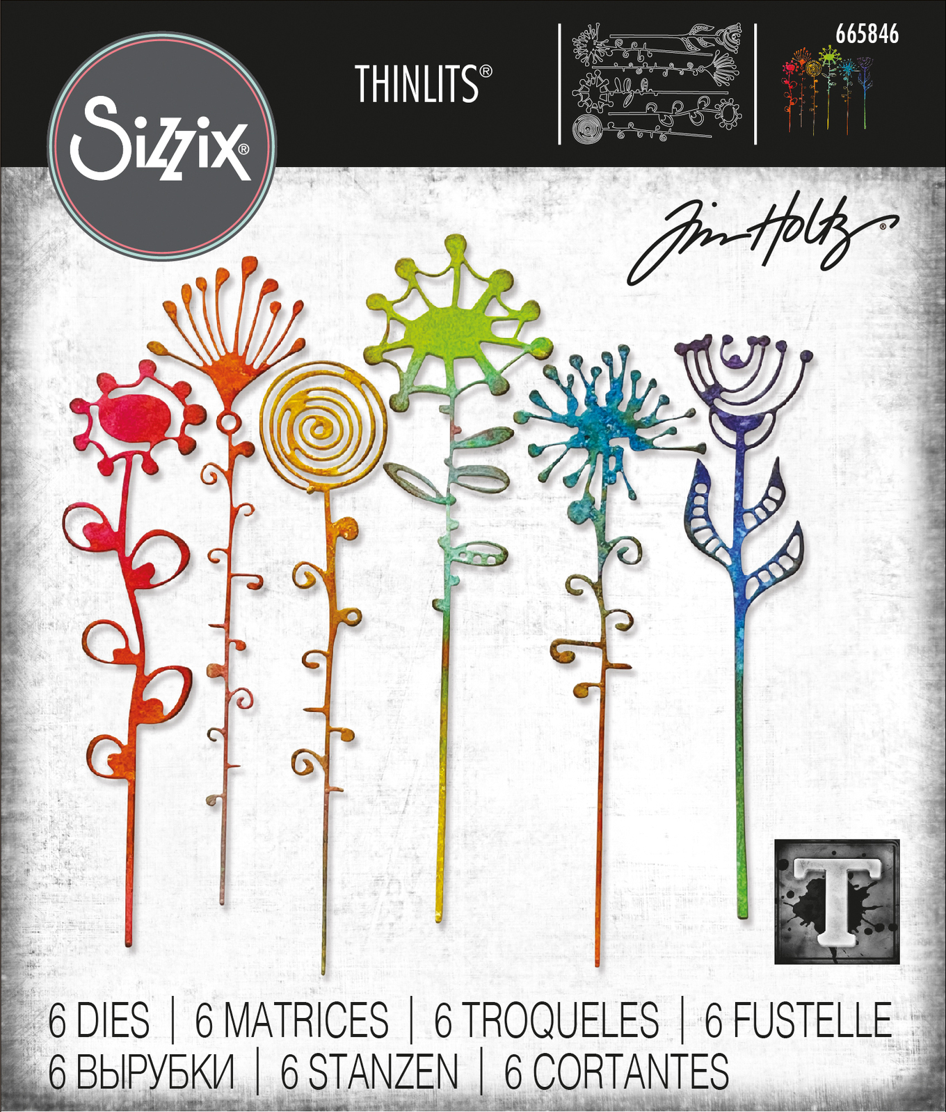 Tim Holtz Artsy Stems Thinlits Die Set<br>