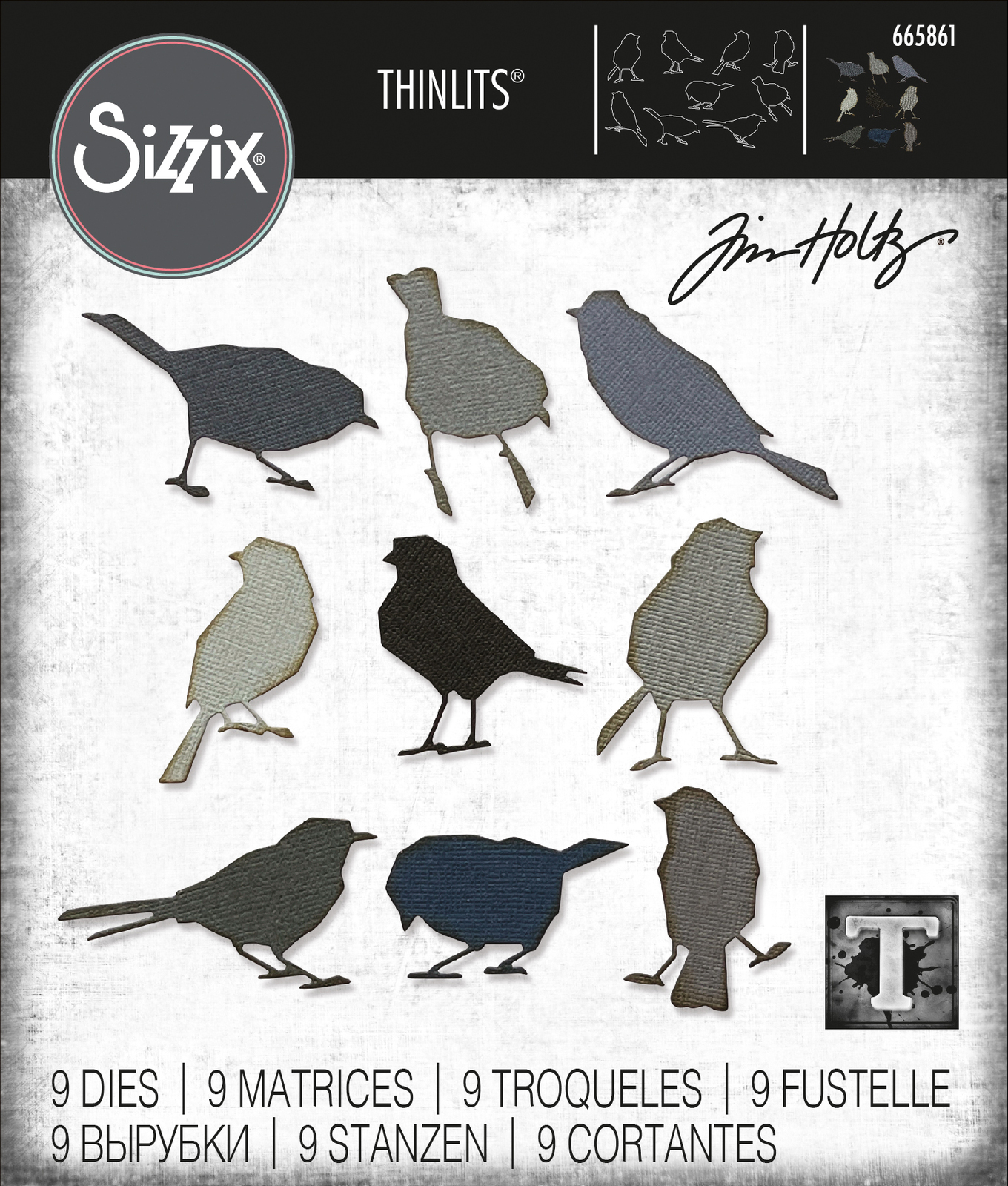 Tim Holtz Silhouette Birds Thinlits&nbsp;<p>Die Set</p>