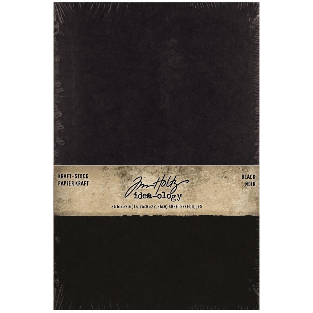 Tim Holtz Black 6x9" Kraft-Stock Cardstock Stack<br>