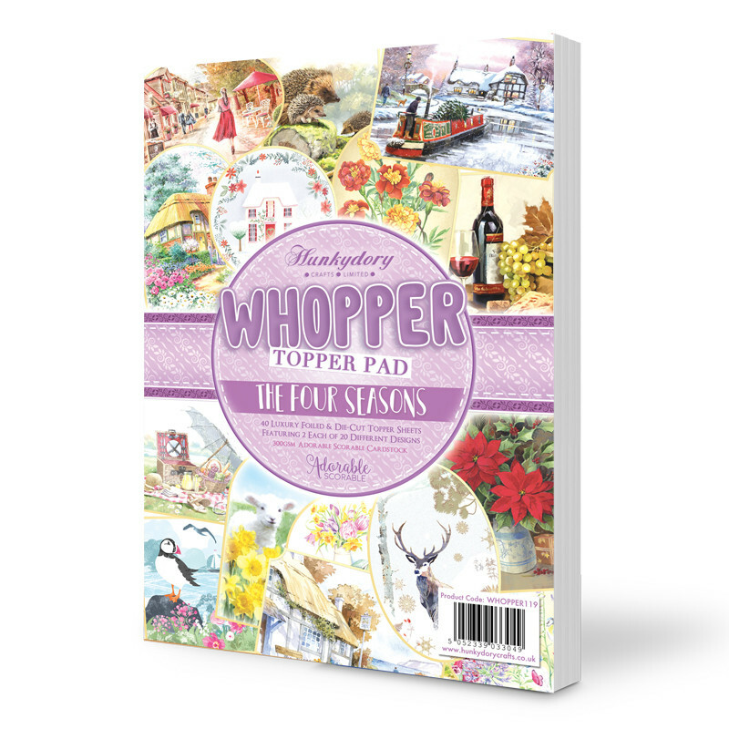 40 Foiled /& Die Cut Sheets Hunkydory Crafts Whopper Topper Pad For the Boys