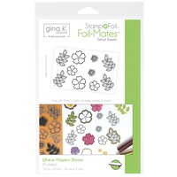 Thermoweb Foil-Mates StampnFoil Detail Sheets Where Flowers Bloom 10pk by Gina K