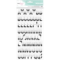 American Crafts Thickers Alpha Stickers Saturday Petals Printed Chipboard by DearLizzy