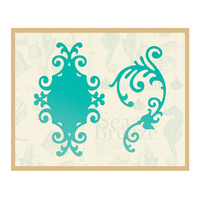 Couture Creations Sea Breeze Die Sandy Frame & Flourish 80x50mm, 75x40mm