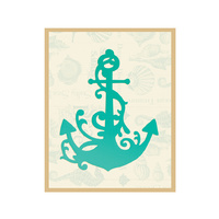 Couture Creations Sea Breeze Die Anchored Flourish 60x75mm