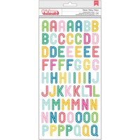 American Crafts Thickers Alpha Stickers Birthday Wishes Celebrate Chipboard by Pebbles