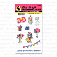 Art Impressions Holiday Mansion Stamp & Die Set Birthday