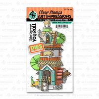 Art Impressions Critter Cubbies Stamp & Die Set Hamster Wheel