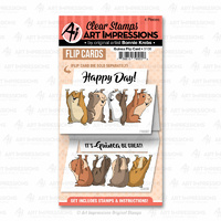 Art Impressions Flip Card Stamp Guinea Pig