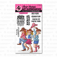 Art Impressions Girlfriends Stamp Cowgirls