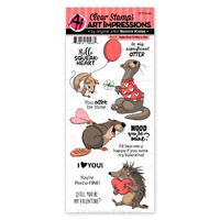 Art Impressions Holiday Stamp Valentine Critters