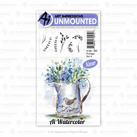 Art Impressions Watercolours Stamp Foliage