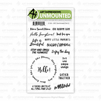 Art Impressions Watercolours Stamp Sentiment #2