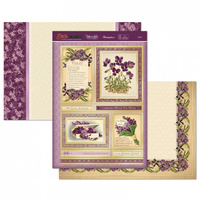 HUNKYDORY Birth Flowers Collections JUNE ROSE  Foiled Toppers A4 Cards Decoupa 