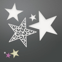 Couture Creations Die Be Merry Swirling Layered Stars Set