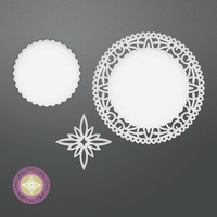 Couture Creations Die Be Merry North Star Doily Set
