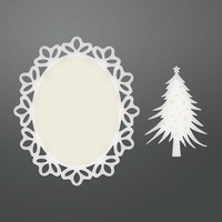 Couture Creations Die Be Merry Framed Christmas Tree Doily Set