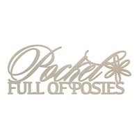 Couture Creations C'est La Vie Chipboard Pocket Posies Sentiment 1pc