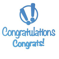 Couture Creations Everyday Mini Die Congrats! Sentiment 