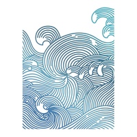 Couture Creations Seaside & Me Hotfoil Stamp Swirling Seas