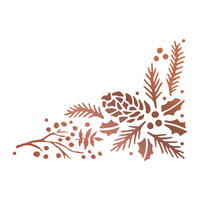 Couture Creations Highland Christmas Hotfoil Stamp Pinecone Corner