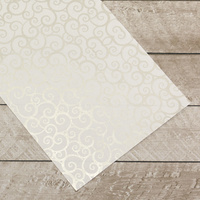 Couture Creations Special Occasions Foiled Paper Pack Silver Swirls on White