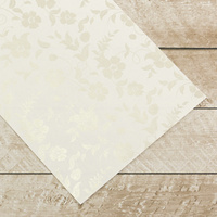 Couture Creations Special Occasions Foiled Paper Pack Silver Florals on White