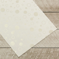 Couture Creations Special Occasions Foiled Paper Pack Silver Bubbles on White
