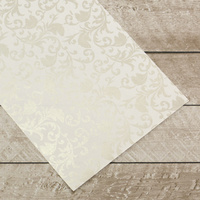 Couture Creations Special Occasions Foiled Paper Pack Silver Damask on White