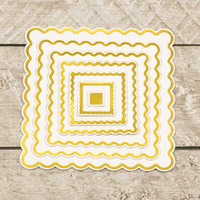 Couture Creations Modern Essentials Cut, Foil and Emboss Nesting Die Scalloped Squares