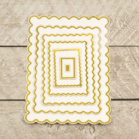 Couture Creations Modern Essentials Cut, Foil and Emboss Nesting Die Scalloped Rectangles